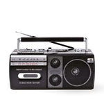 Siyah Kaset Çalar - Bluetooth USB TF AUX FM Özellikli