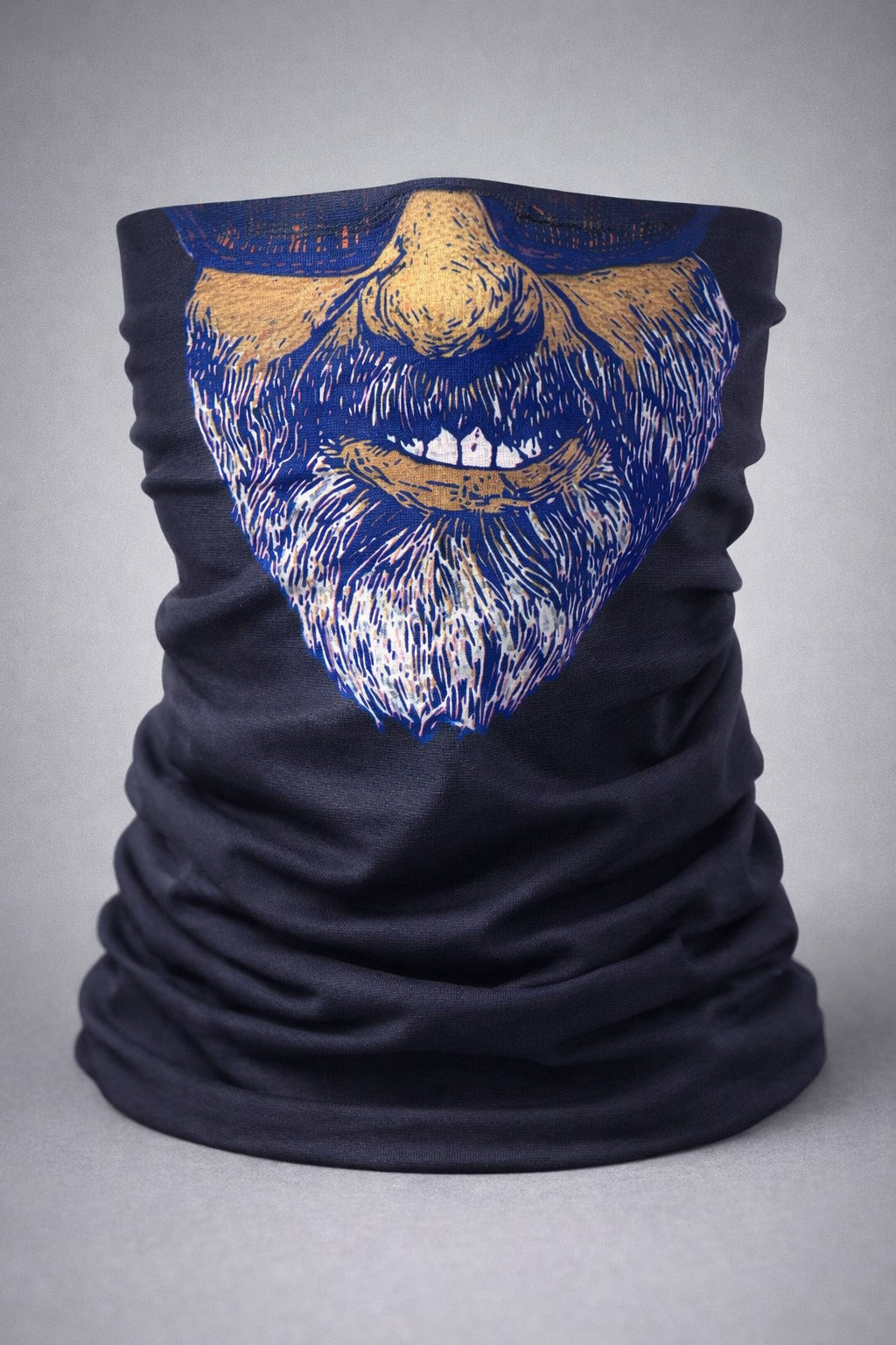 Sakallı Yüz Desenli Çok Amaçlı Buff – Yüz, Boyun Maskesi ve Bandana No 1