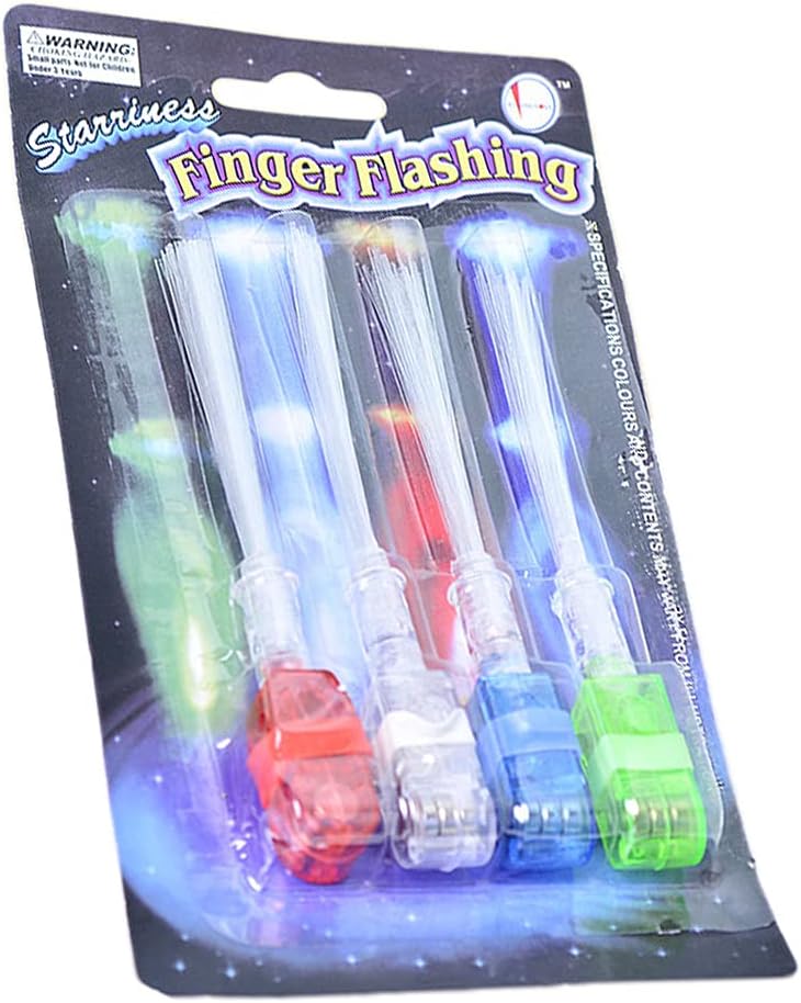 Led Işıklı Renkli Püsküllü Parmak Işığı 4 Adet