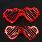 Kırmızı LED Işıklı Kalp Gözlük – 3 Modlu