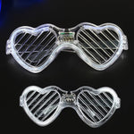 Beyaz LED Işıklı Kalp Gözlük – 3 Modlu