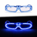 Mavi LED Işıklı Parti Gözlüğü - 3 Modlu