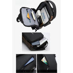 Powerbank Destekli Erkek Ön Göğüs Çantası