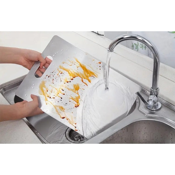 3'lü Paslanmaz Çelik Kesme Tahtası Seti