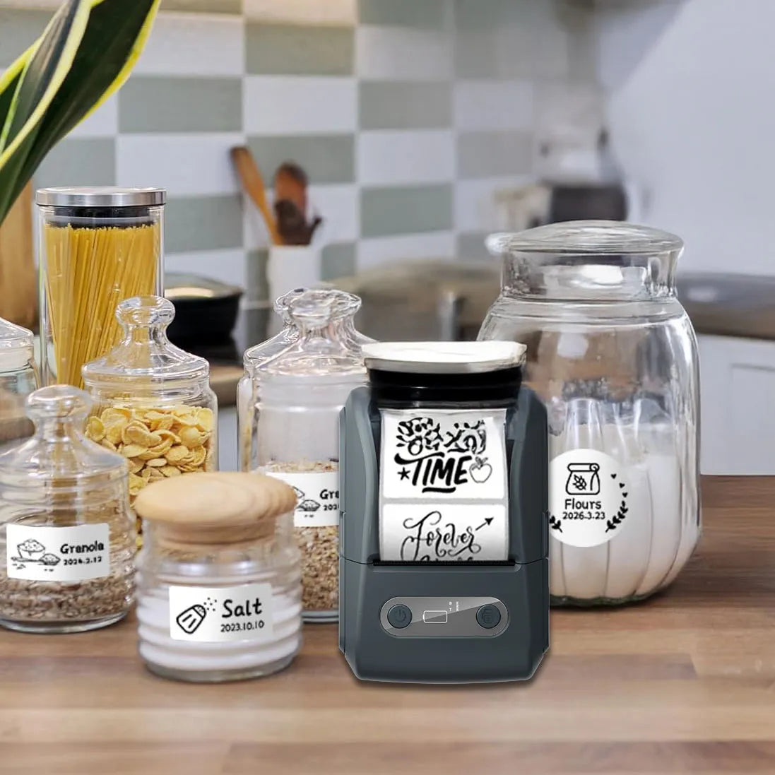 Beyaz Kablosuz Portatif Etiket Yazıcısı