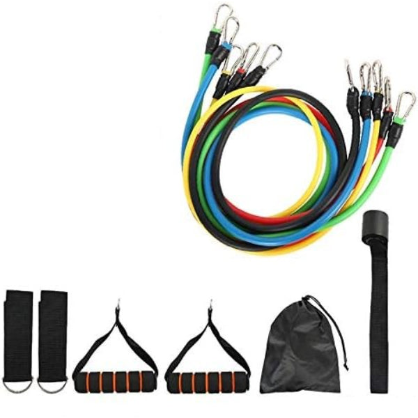 11 Parça Çok Fonksiyonlu Spor Egzersiz Bandı Seti