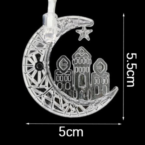 Hilal Tasarımlı Ramazan Süslemesi 20 LED USB Aydınlatma