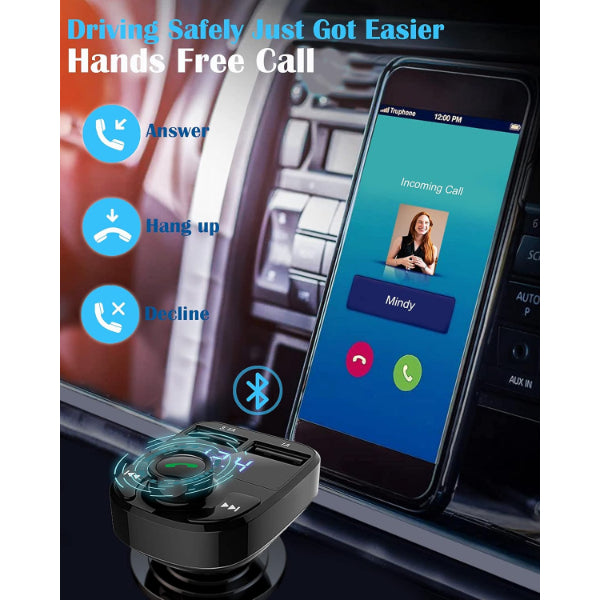 QC 3.1A USB &amp; PD /TF FM Transmitter