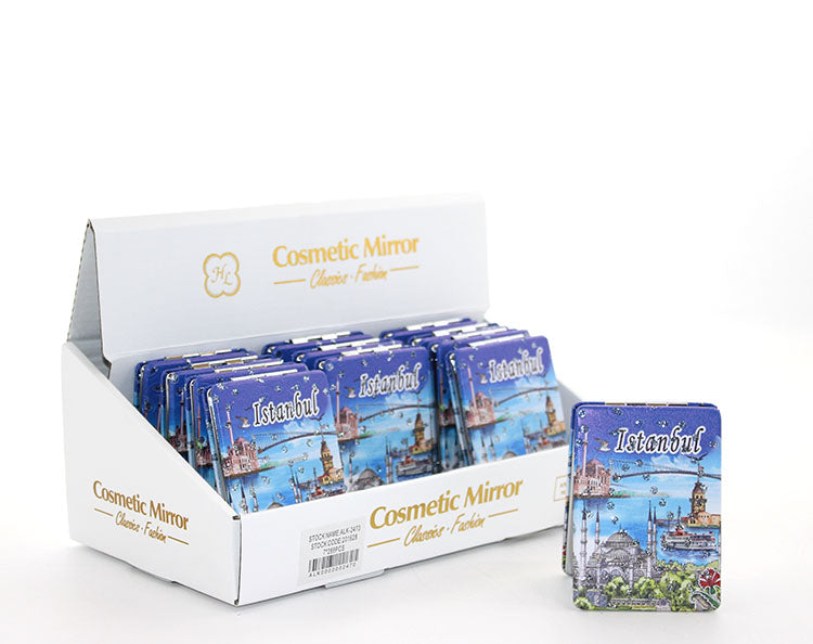 Taşlı İstanbul Tasarımı El Aynası İnce Model 7