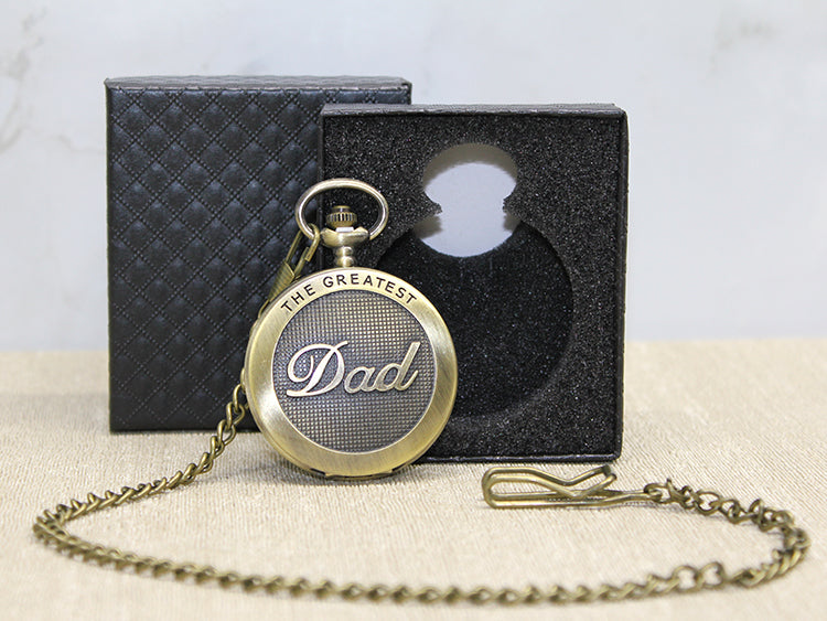 Özel Kutulu Dad (Baba) Tasarımlı Antik Köstekli Saat