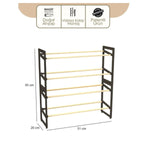 4 Katlı Ahşap Ayakkabılık