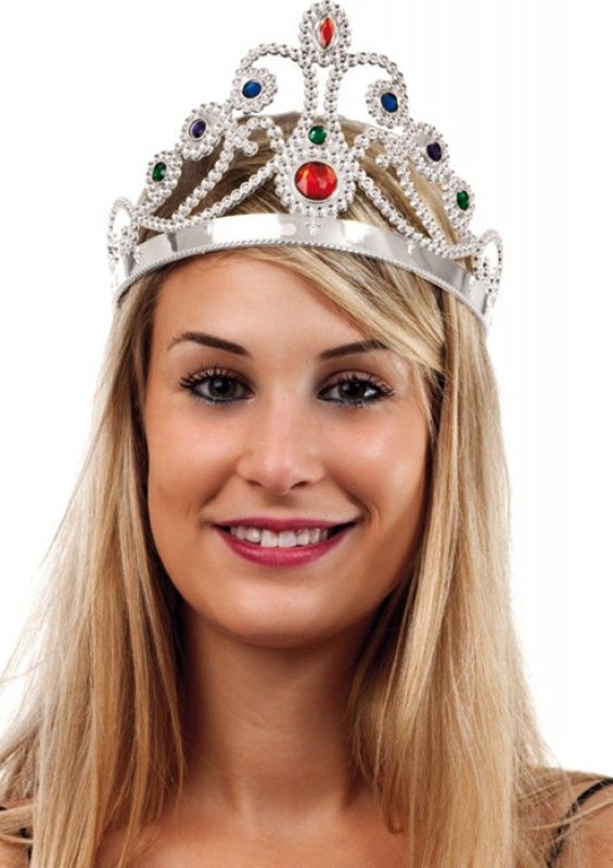 Gümüş Renk Plastik Prenses Tacı 60 cm